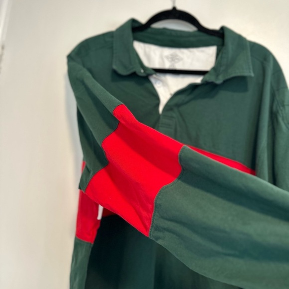 St. John’s Bay Sz: XXL Long Sleeve Rugby Colorblock Striped Multicolor Polo Top. - Picture 8 of 11